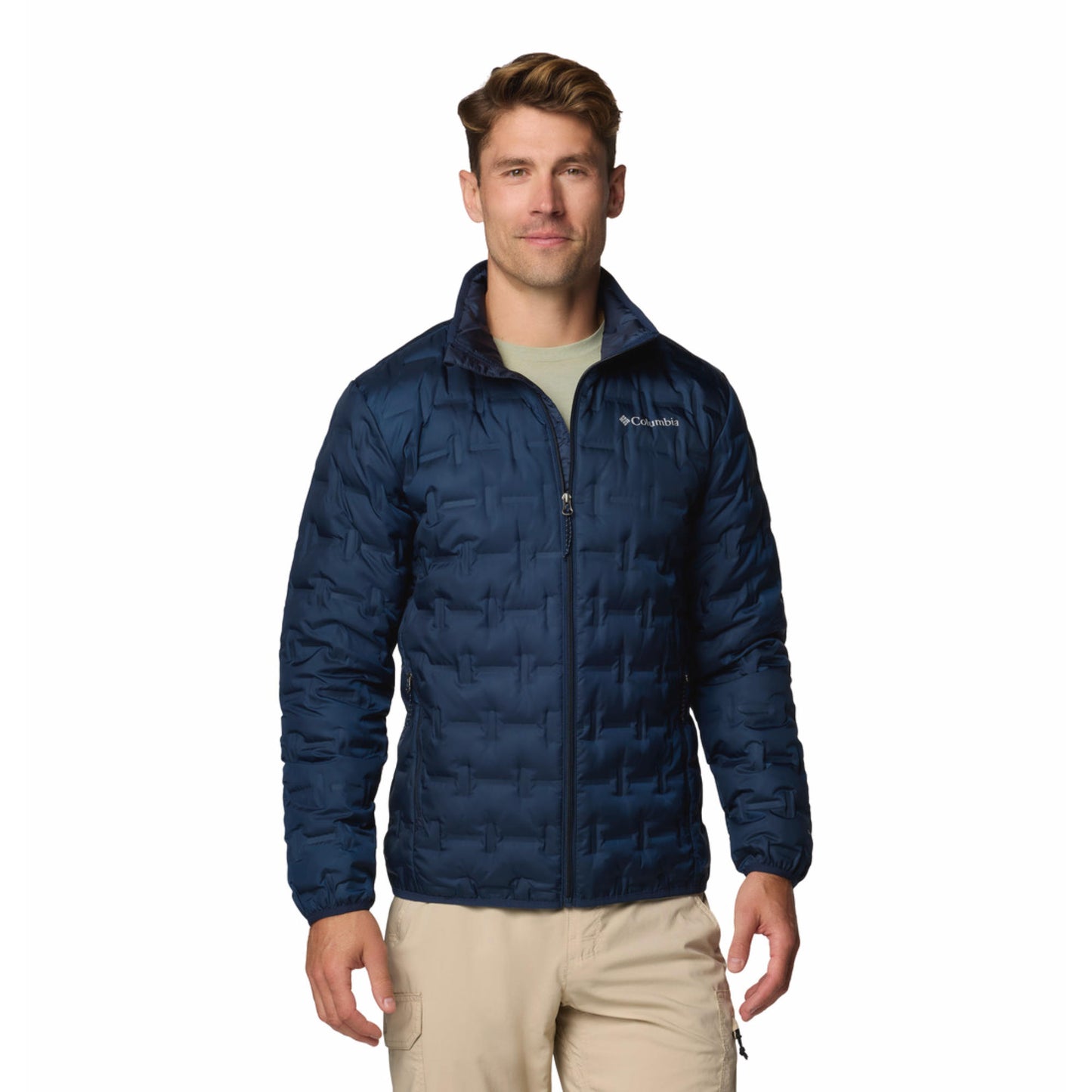 Columbia Men Navy Blue Omni-Heat Reflective Delta Ridge II Down Jacket