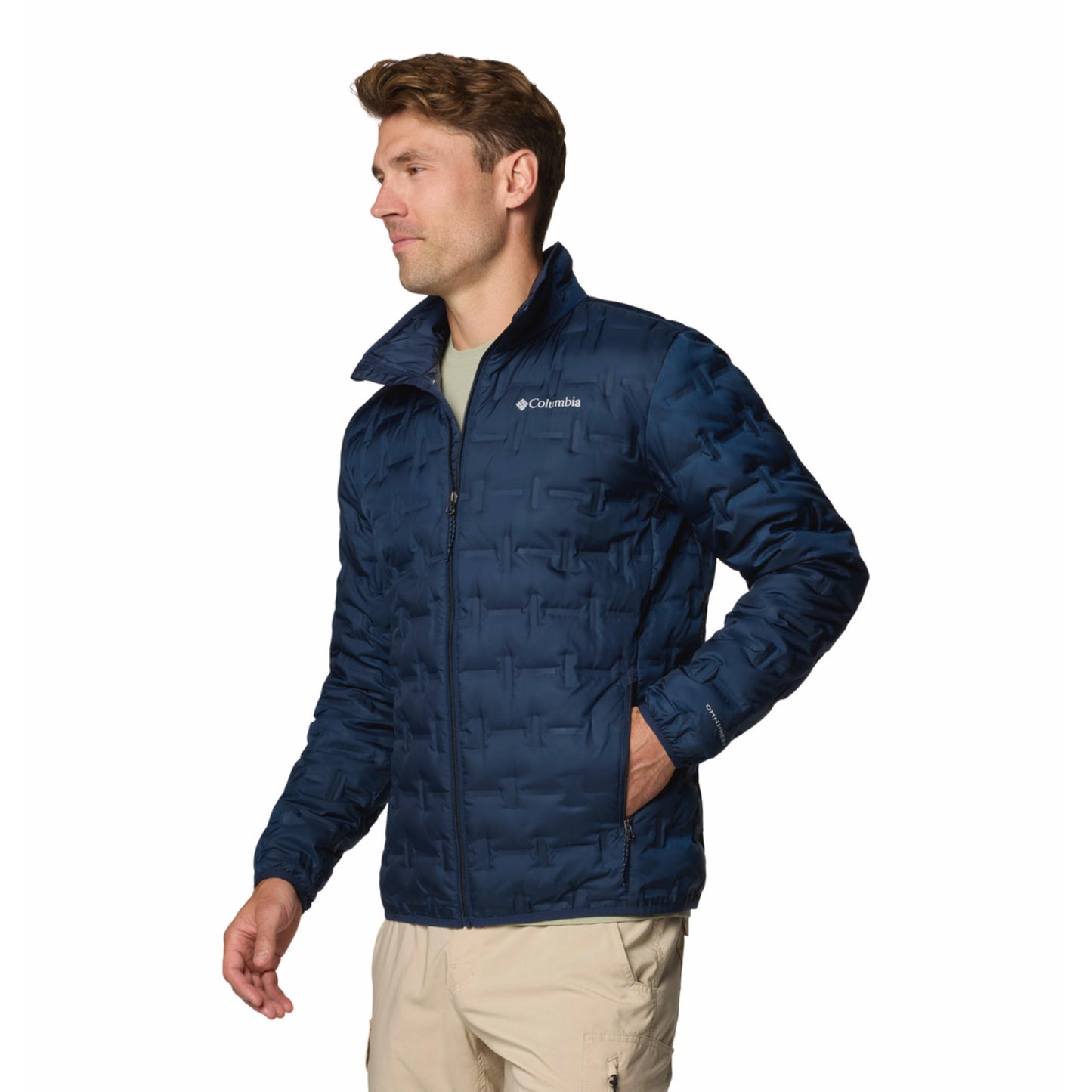 Columbia Men Navy Blue Omni-Heat Reflective Delta Ridge II Down Jacket