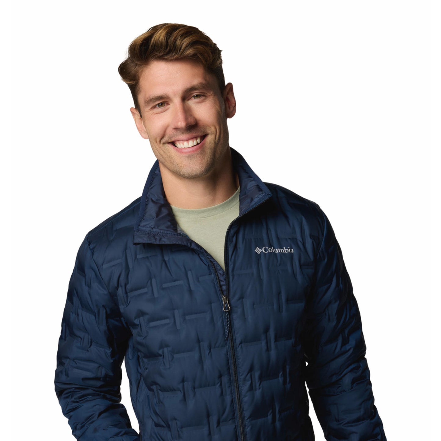 Columbia Men Navy Blue Omni-Heat Reflective Delta Ridge II Down Jacket