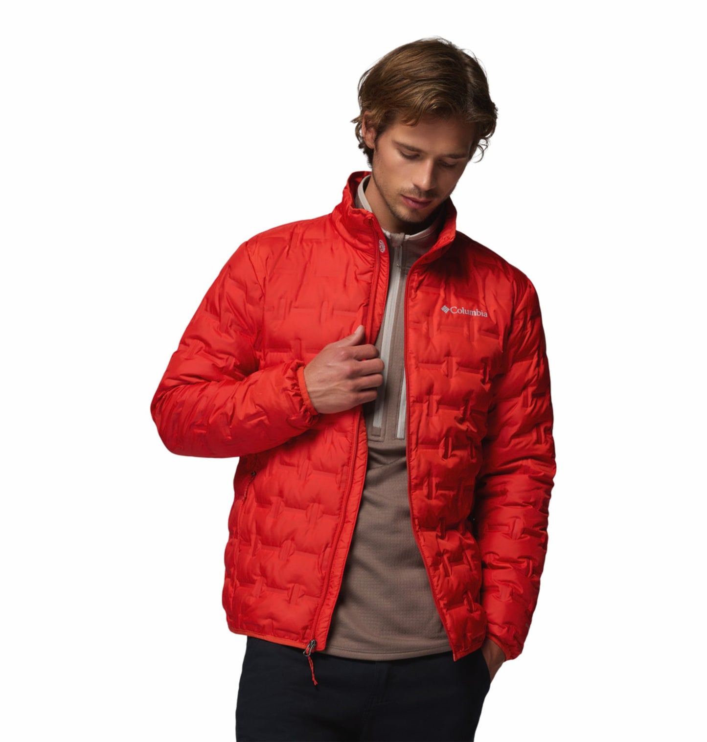 Columbia Men Orange Heat Seal Delta Ridge II Down Jacket