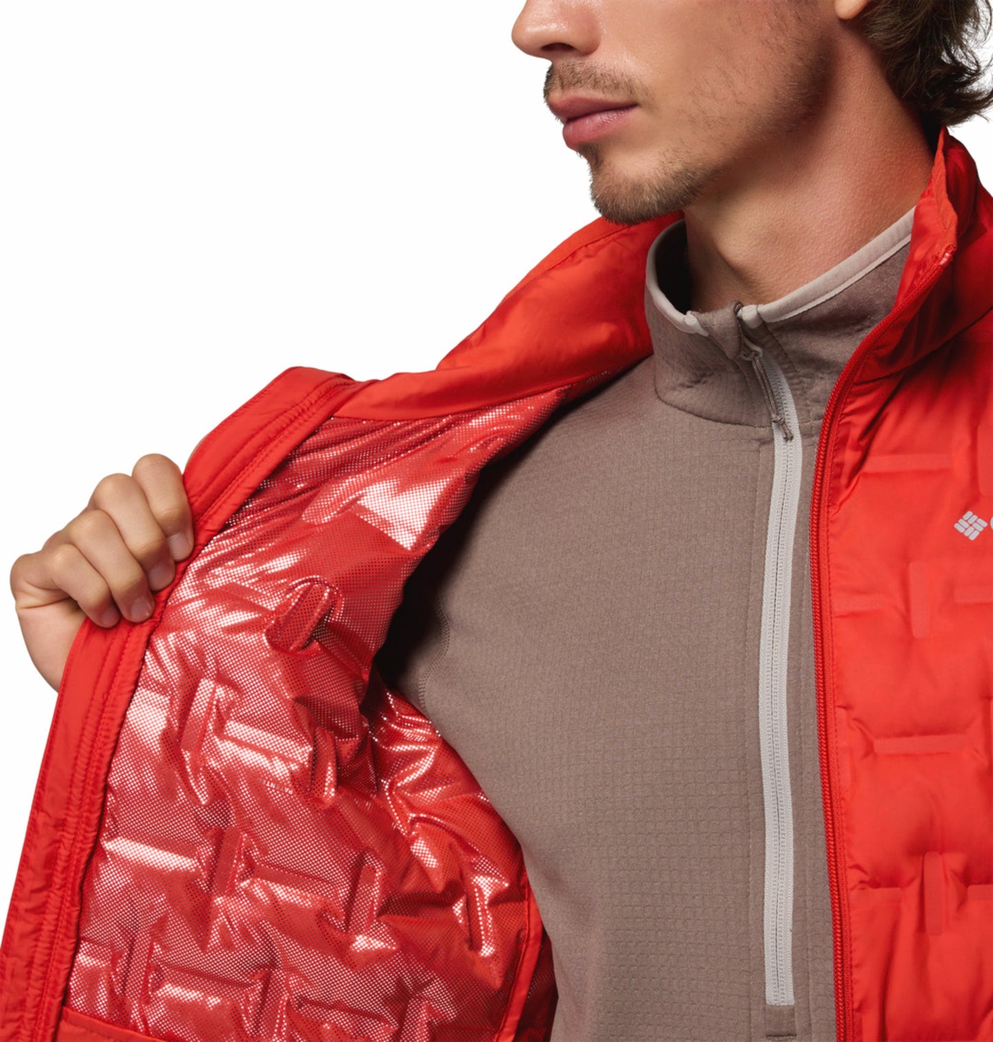 Columbia Men Orange Heat Seal Delta Ridge II Down Jacket