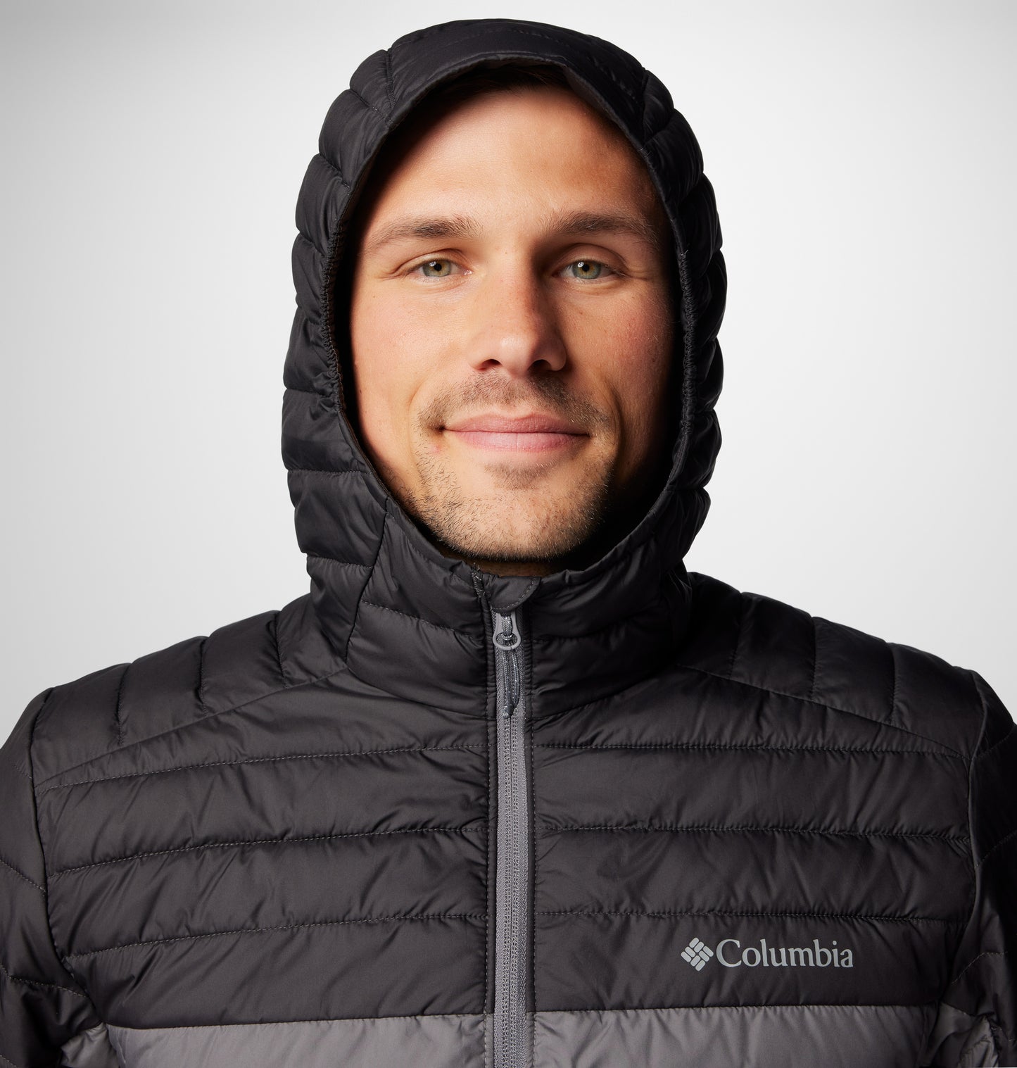Columbia Men Grey Omni-Shield Silver Falls II Hooded Jacket