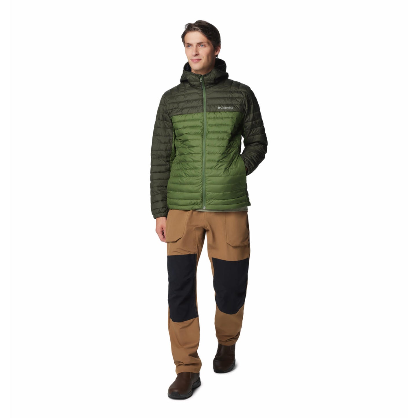 Columbia Mens Green Omni Shield Silver Falls II Hooded Jacket