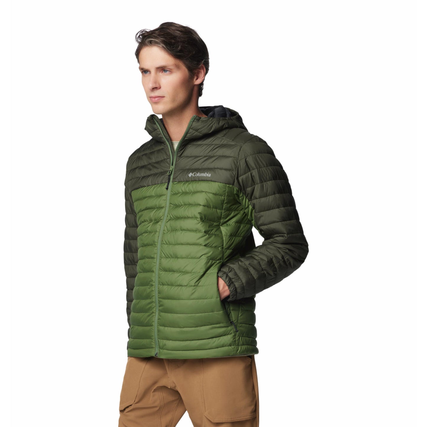 Columbia Mens Green Omni Shield Silver Falls II Hooded Jacket