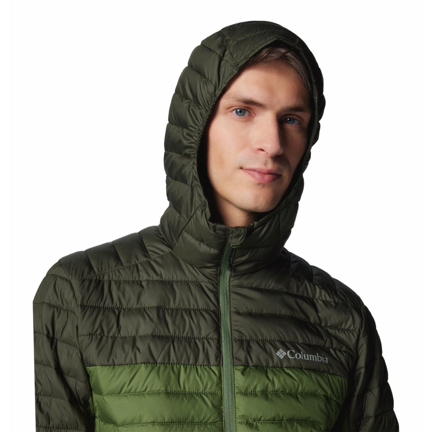 Columbia Mens Green Omni Shield Silver Falls II Hooded Jacket