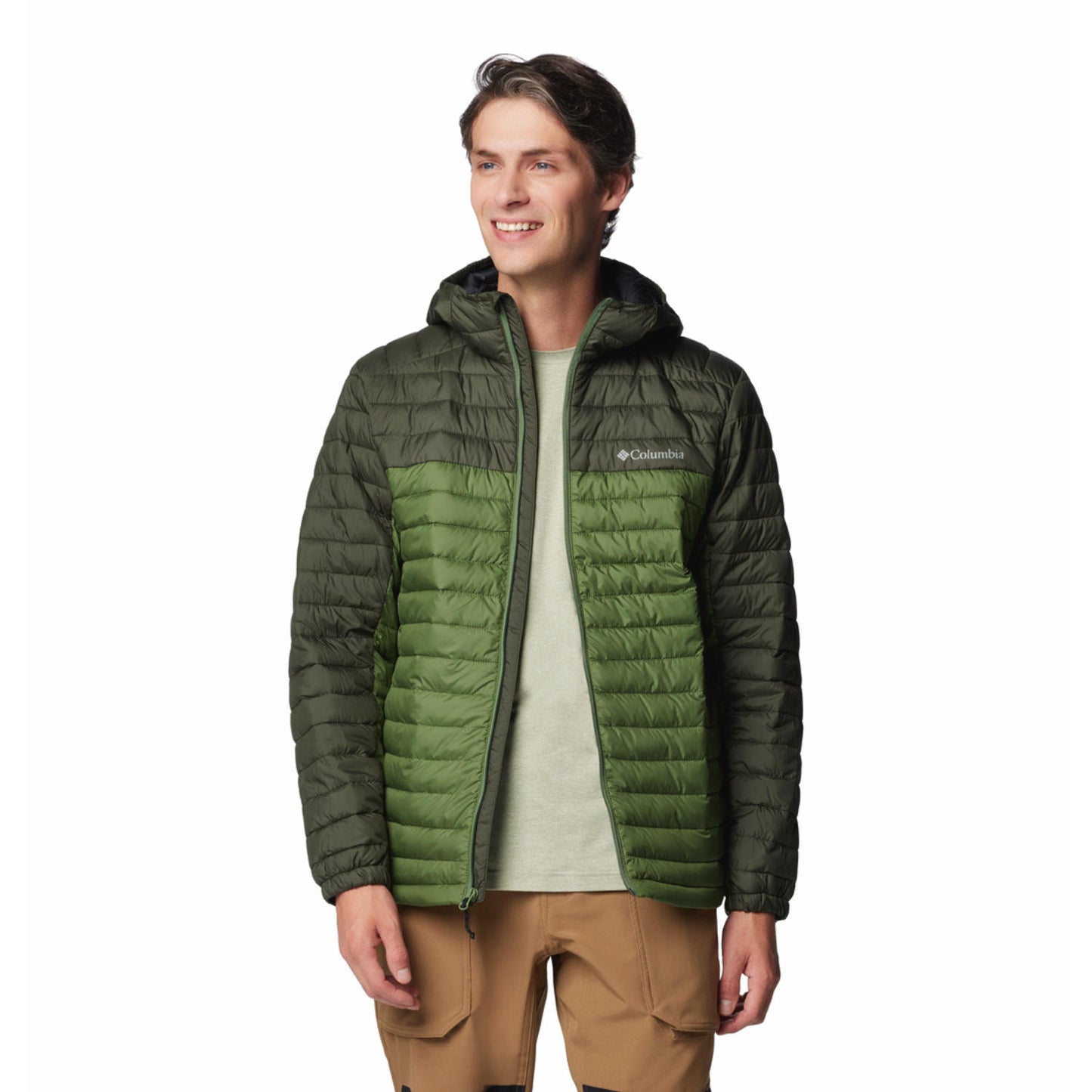Columbia Mens Green Omni Shield Silver Falls II Hooded Jacket