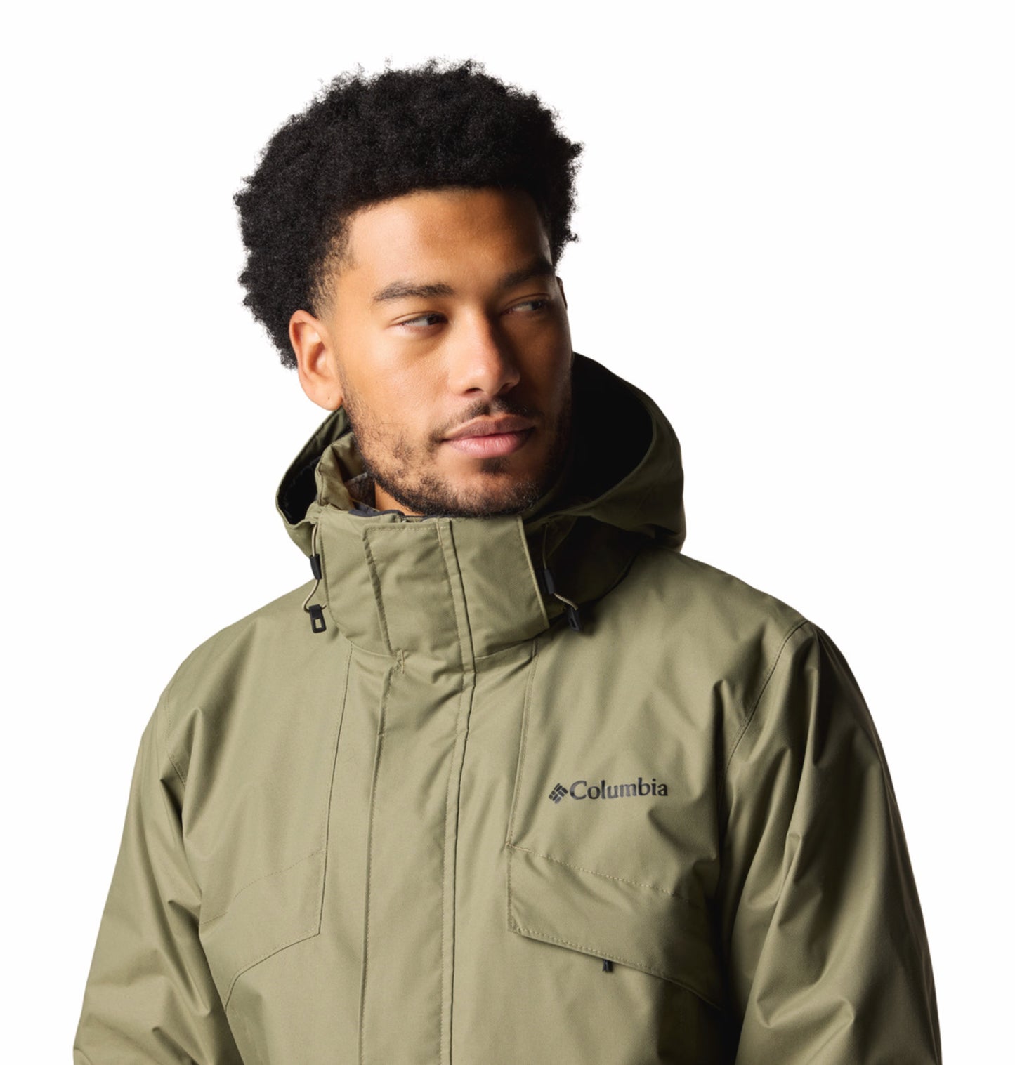 Columbia Men Green OmniHeat Reflective Bugaboo III Fleece Interchangeable Jacket