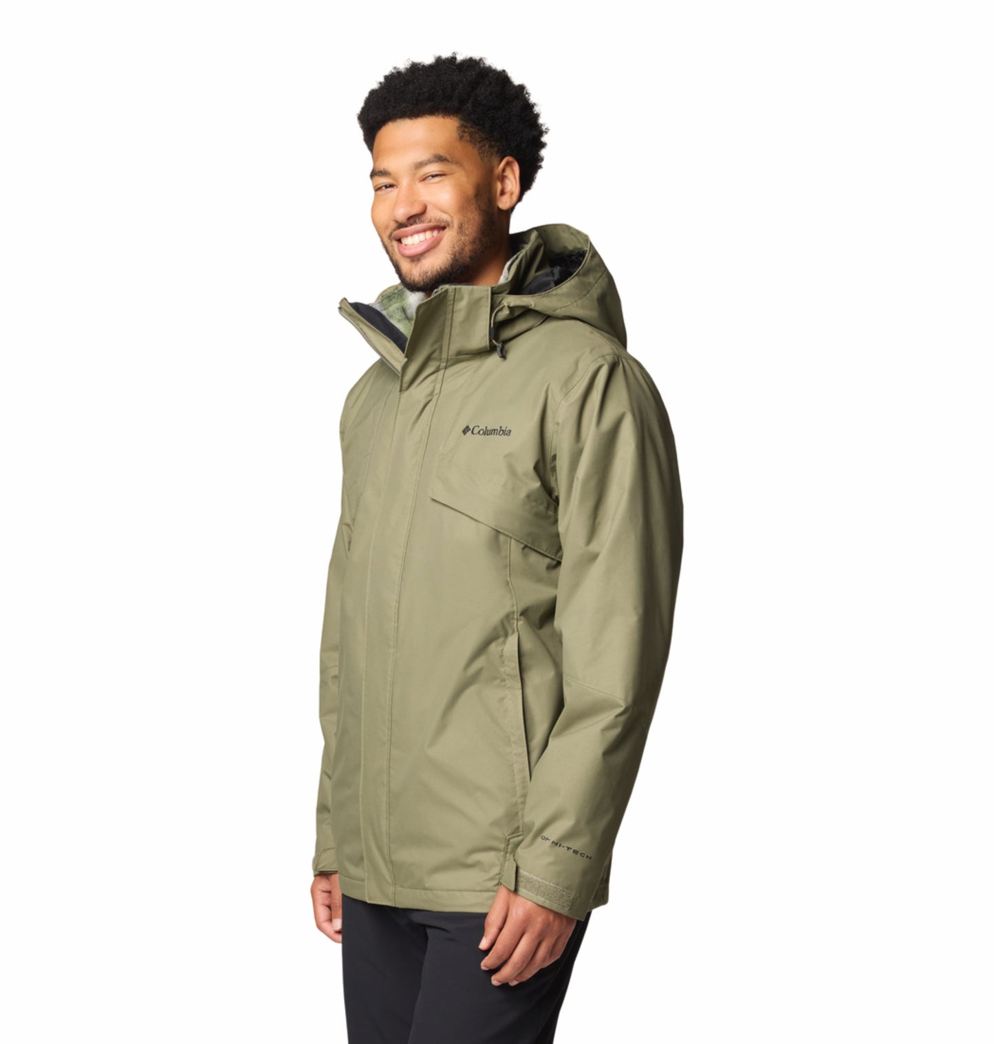 Columbia Men Green OmniHeat Reflective Bugaboo III Fleece Interchangeable Jacket