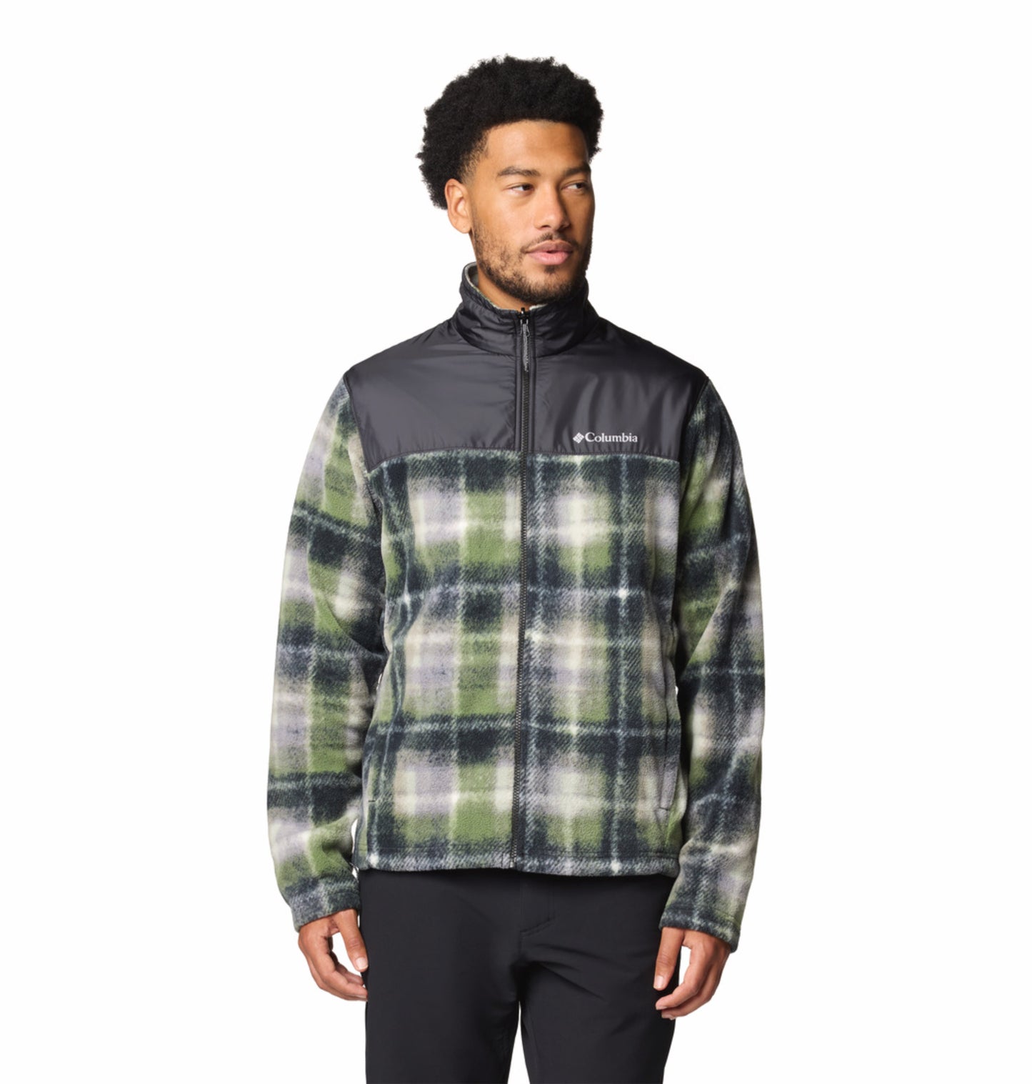 Columbia Men Green OmniHeat Reflective Bugaboo III Fleece Interchangeable Jacket