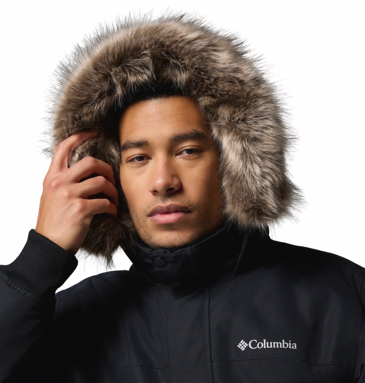 Columbia Men Black Omni-Heat Inifnity Cape Ridge Hooded Bomber Jacket
