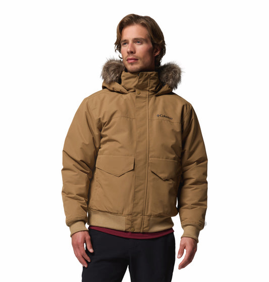 Columbia Men Brown Omni-Heat Inifnity Cape Ridge Hooded Bomber Jacket