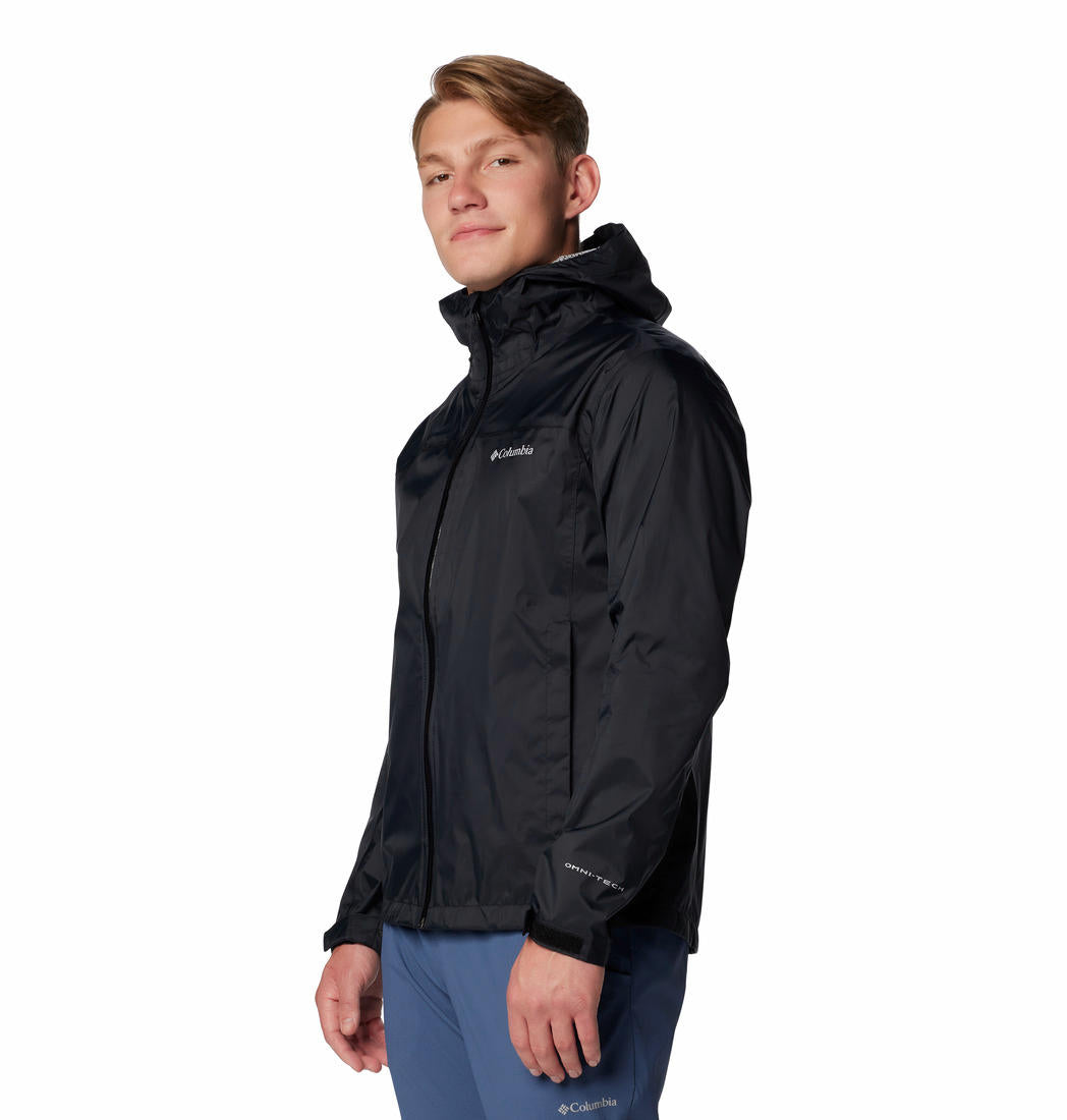 Columbia Men Black Omni-Tech EvaPOURation II Waterproof Rain Jacket