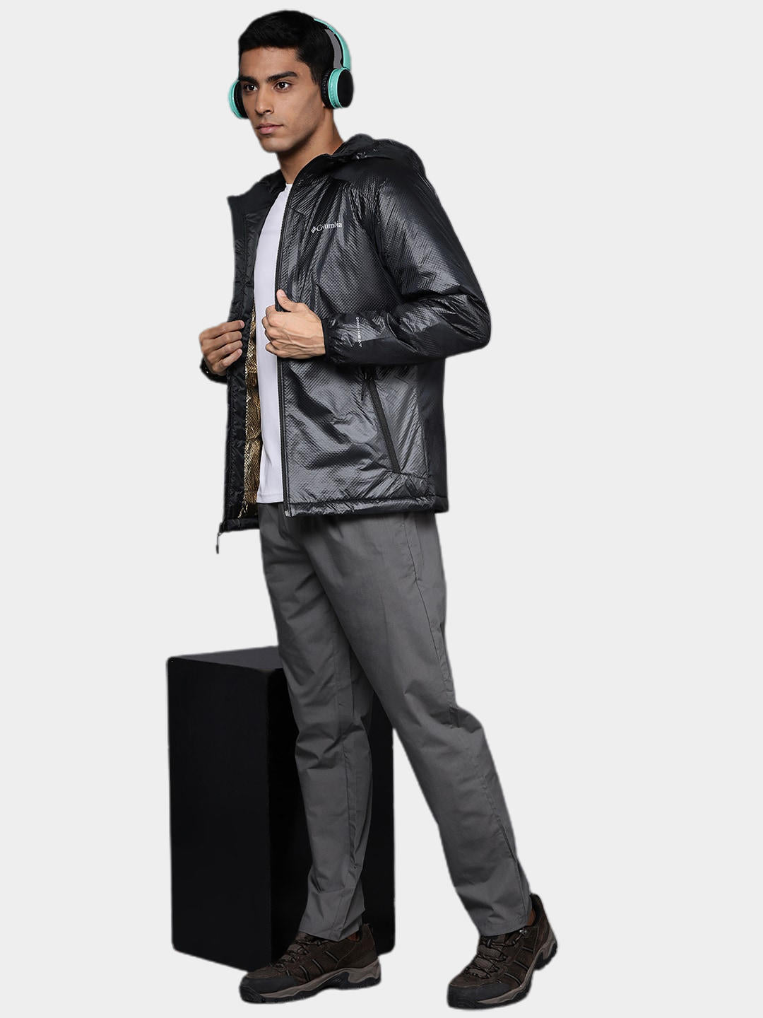 Columbia Men Black Arch Rock Double Wall Elite Hdd Jacket