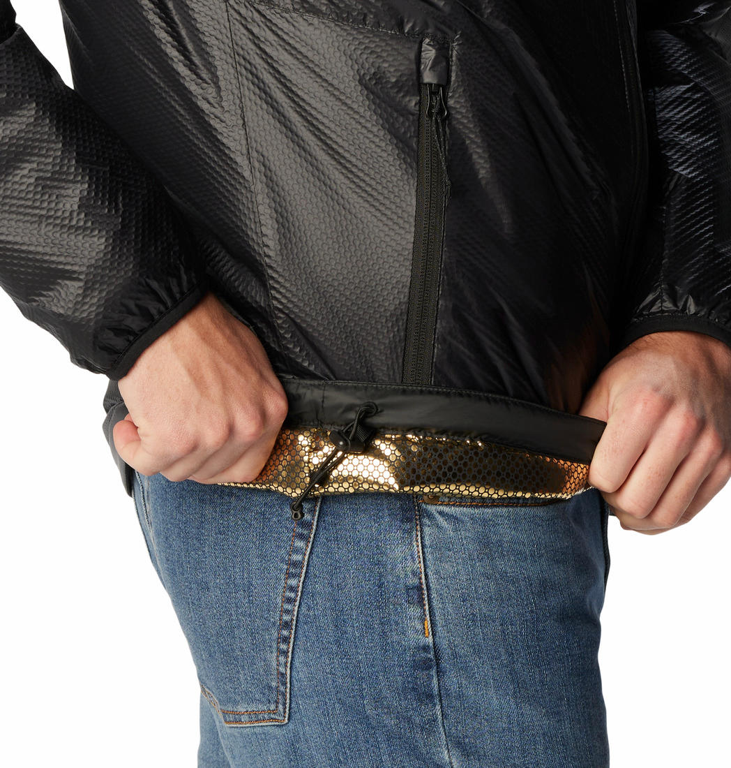 A Men Wearing Columbia Men Black Arch Rock Double Wall Elite Hooded Jacket