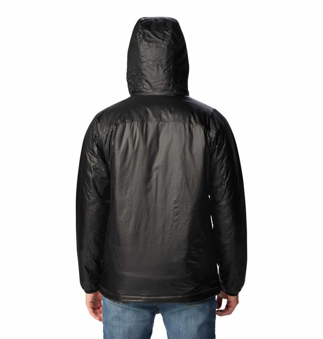 A Men Wearing Columbia Men Black Arch Rock Double Wall Elite Hooded Jacket