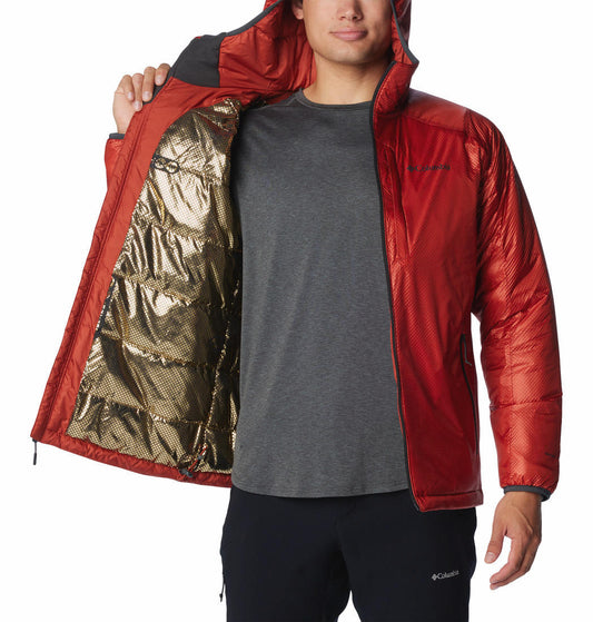 Columbia Men Orange Arch Rock Double Wall Elite Hdd Jacket