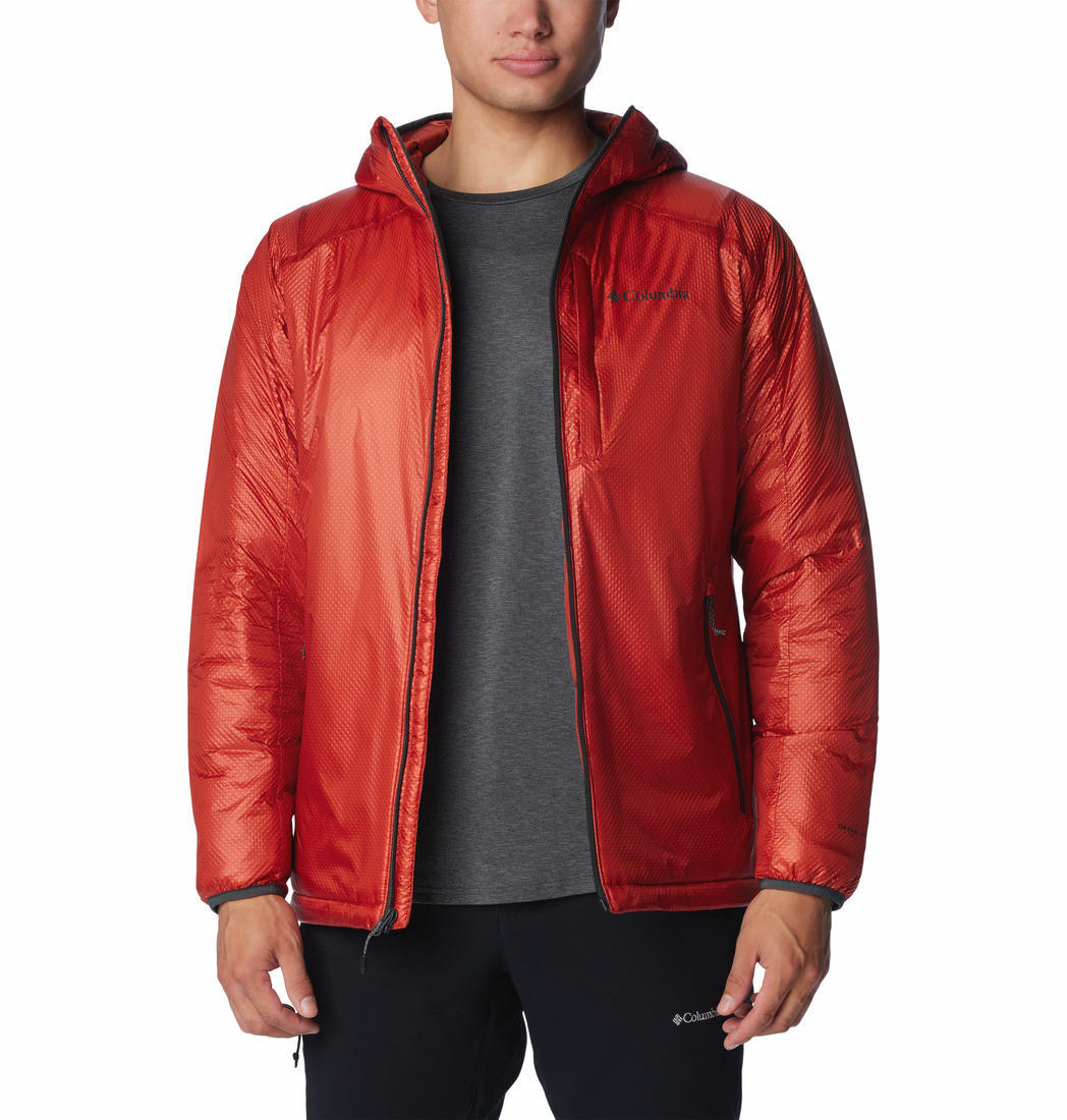 Columbia Men Orange Arch Rock Double Wall Elite Hdd Jacket