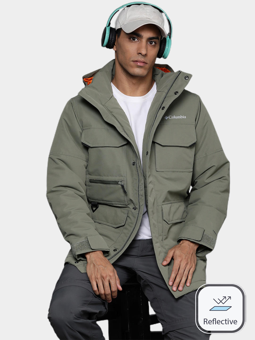 Columbia Men Green Landroamer Parka Jacket