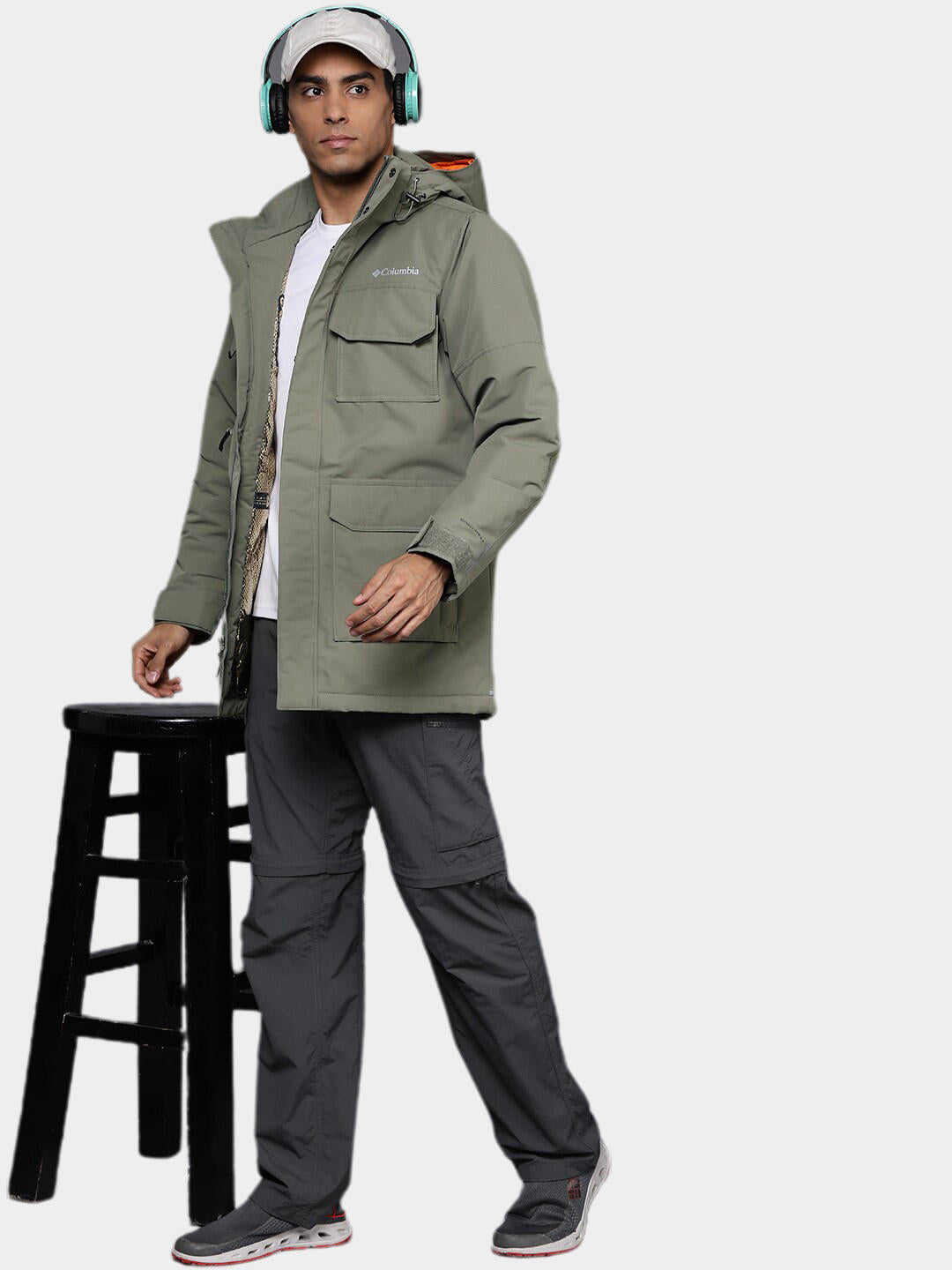 Columbia Men Green Landroamer Parka Jacket
