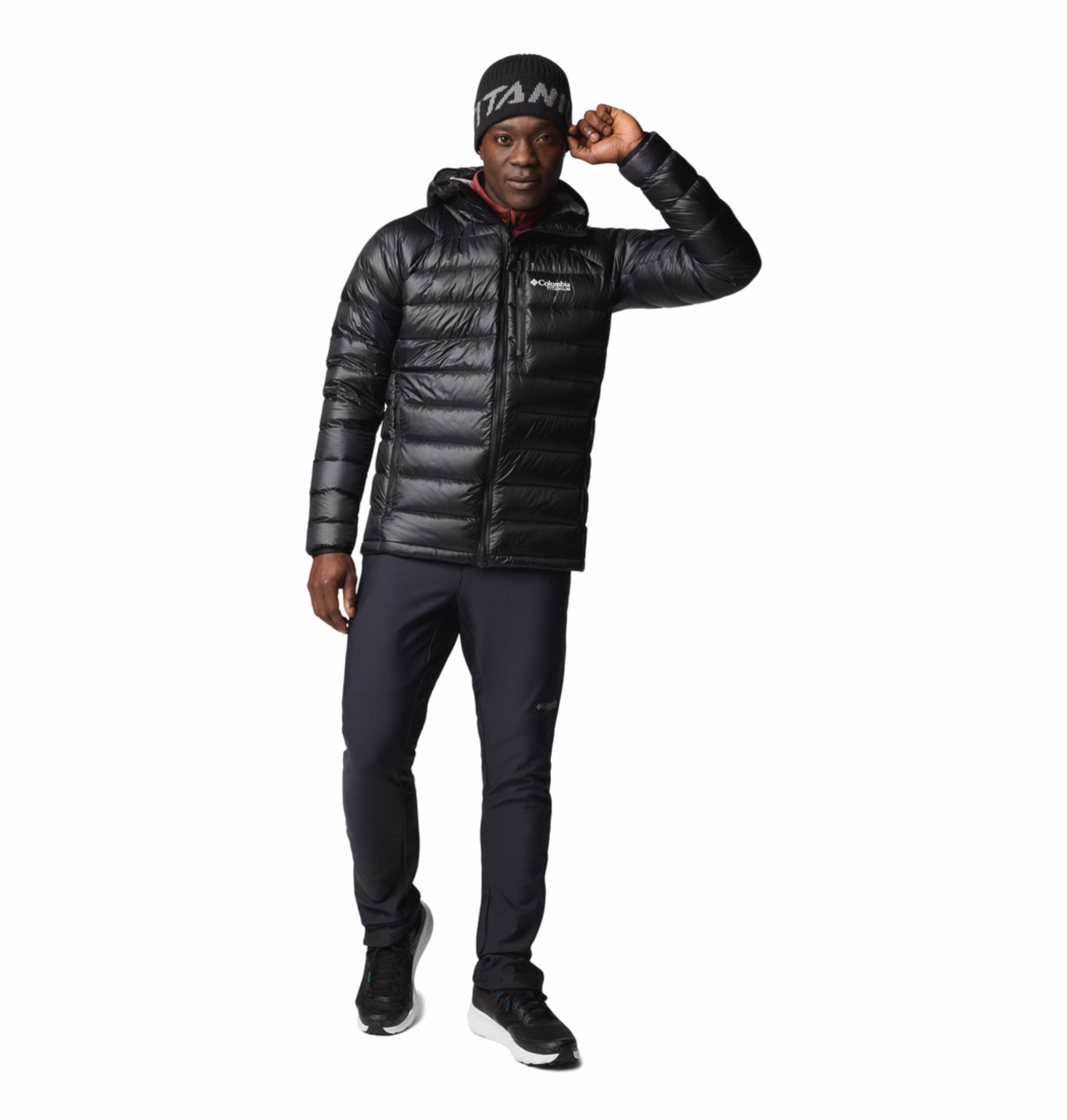 men black omni heat arctic arctic crest down jacket
