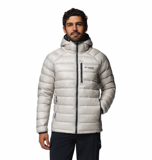 men grey omni heat arctic arctic crest down jacket