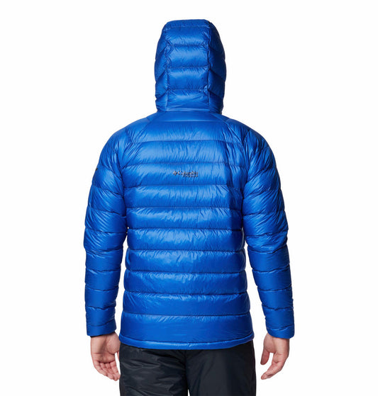 Columbia Mens Blue Arctic Crest Down Hooded Jacket