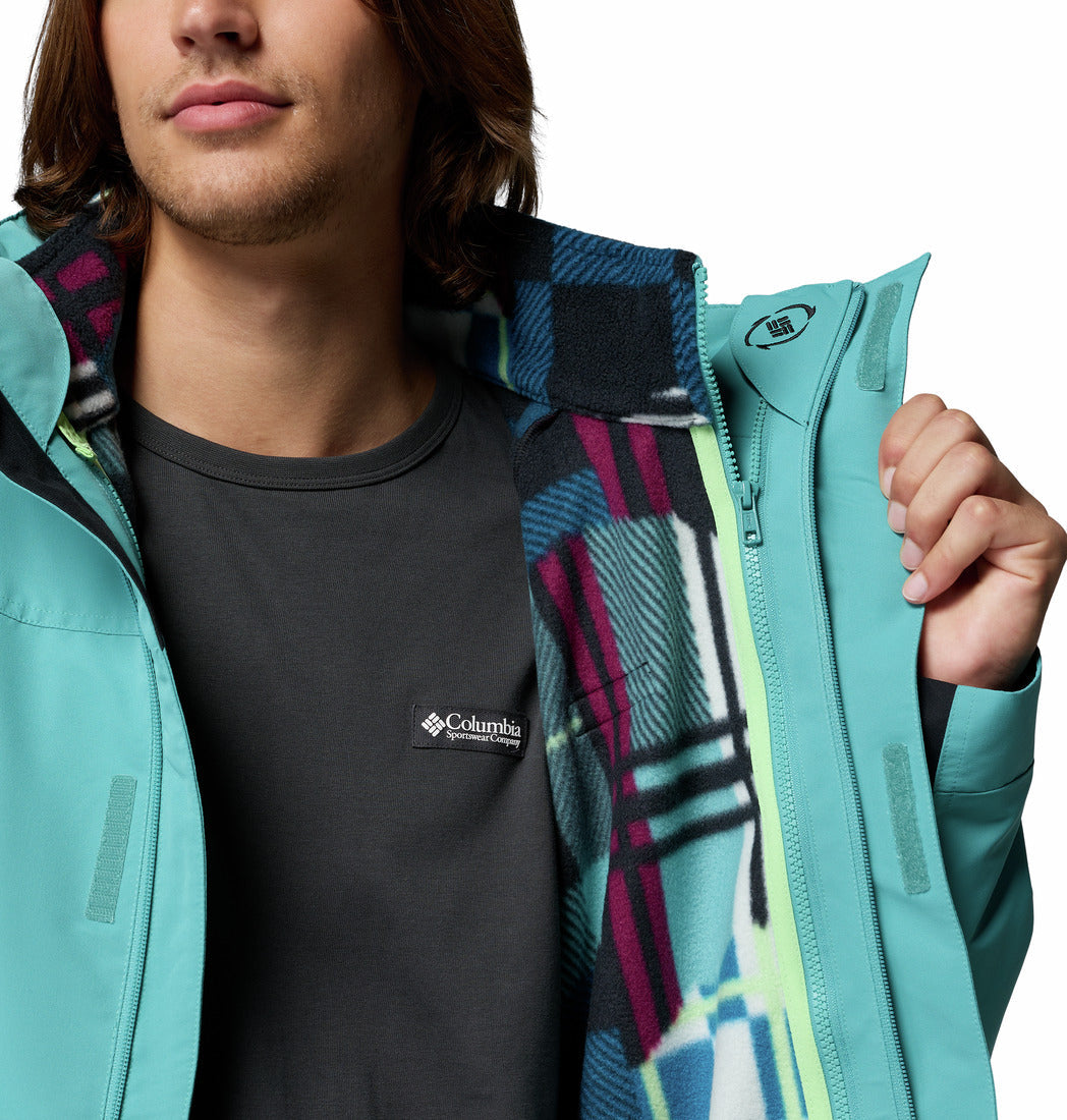 Columbia Men Green Omni-Heat Reflective Bugaboo IV Interchangeable Jacket