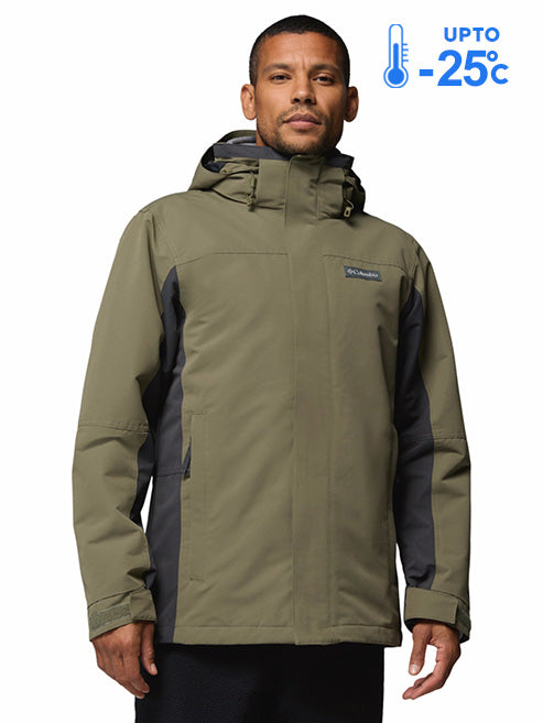 Columbia Men Green Omni-Heat Reflective Bugaboo IV Interchangeable Jacket
