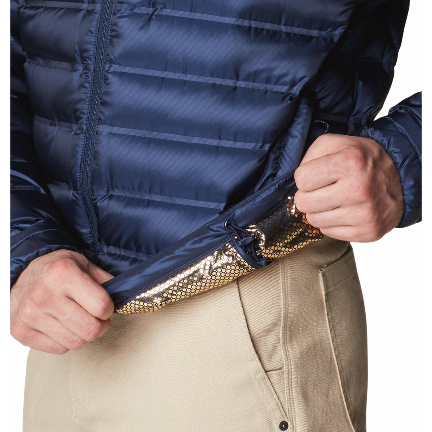 Columbia Mens Blue Pebble Peak II Down Jacket
