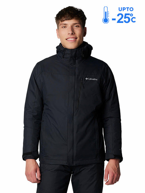 Columbia Men Black Omni-Heat Reflective Whirlibird V Hooded Interchange Jacket