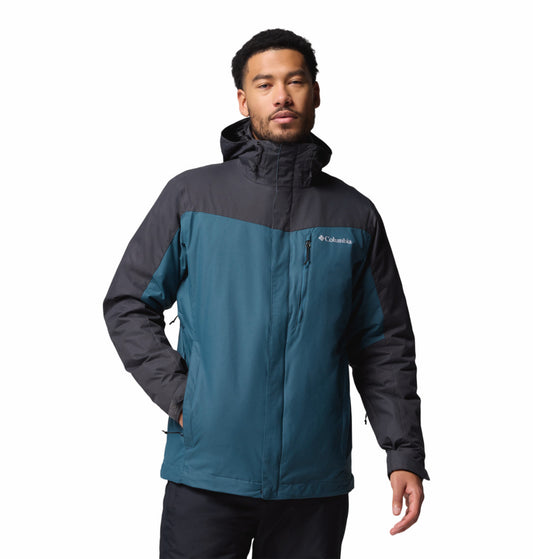 Columbia Men Blue Omni-Heat Reflective Whirlibird V Hooded Interchange Jacket