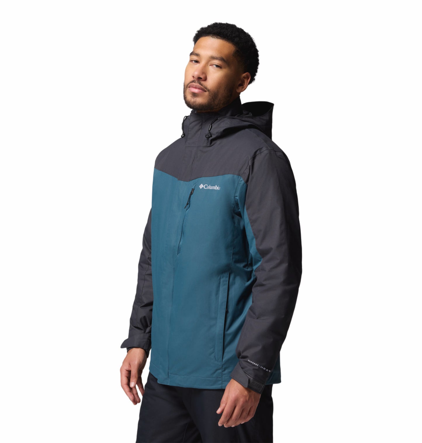 Columbia Men Teal OmniHeat Reflective Whirlibird V Interchangeable Jacket