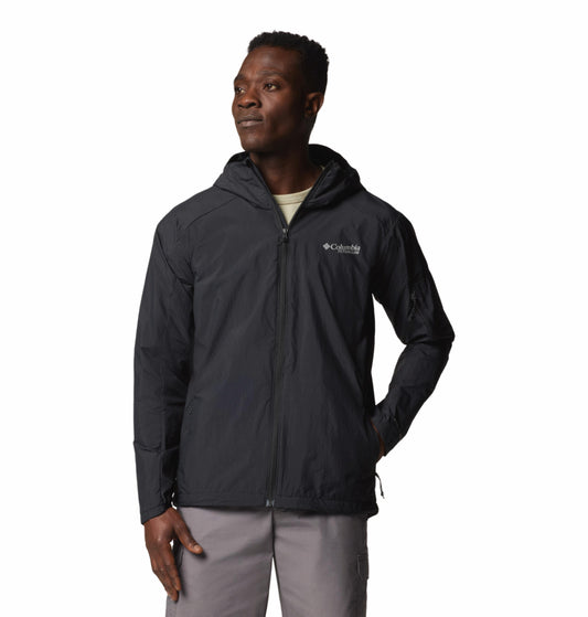 Columbia Mens Black Omni-Shield Loop Trail II Wind and Water Resistant Jacket