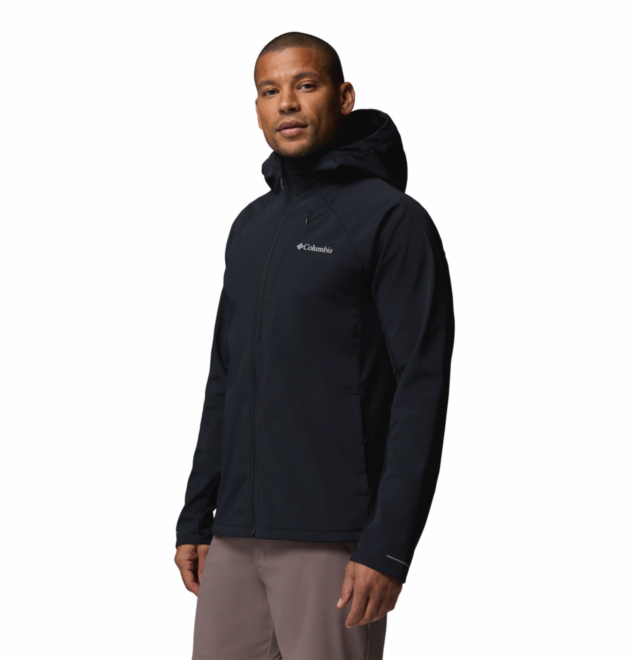 men black omni shield trailborne soft shell jacket