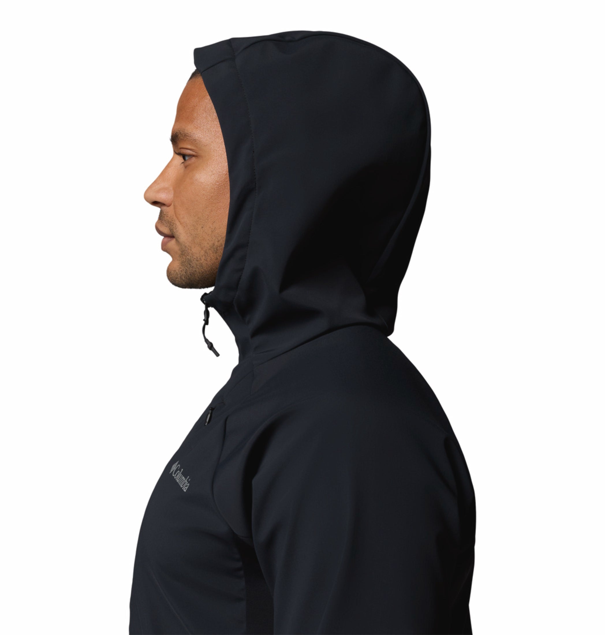 men black omni shield trailborne soft shell jacket