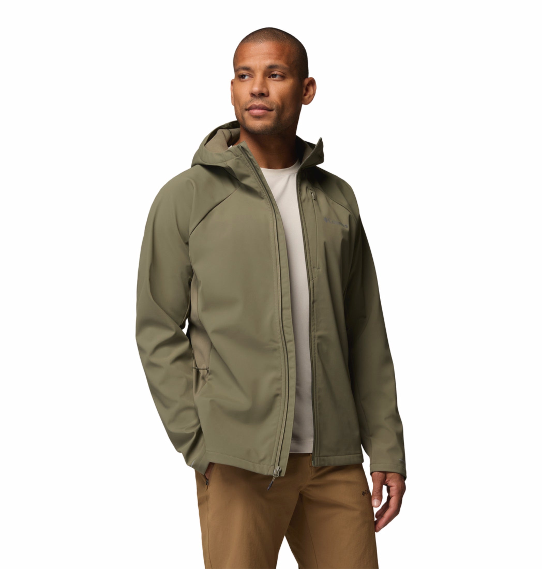 men green omni shield trailborne soft shell jacket