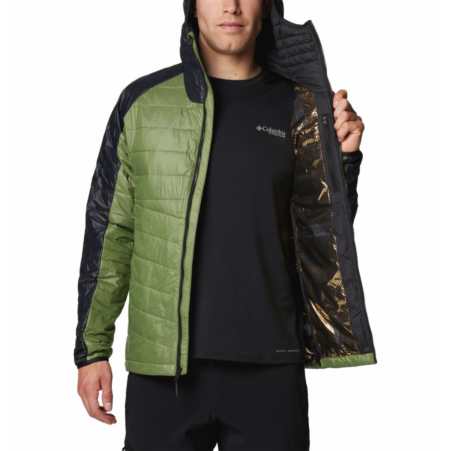 Columbia Mens Green Platinum Peak II Hooded Jacket
