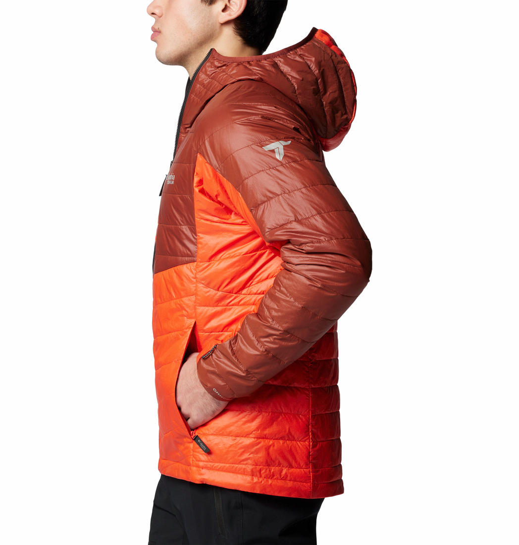 Columbia Mens Orange Platinum Peak II Hooded Jacket