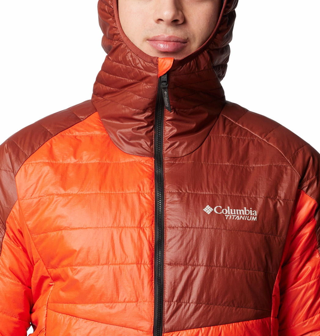 Columbia Mens Orange Platinum Peak II Hooded Jacket