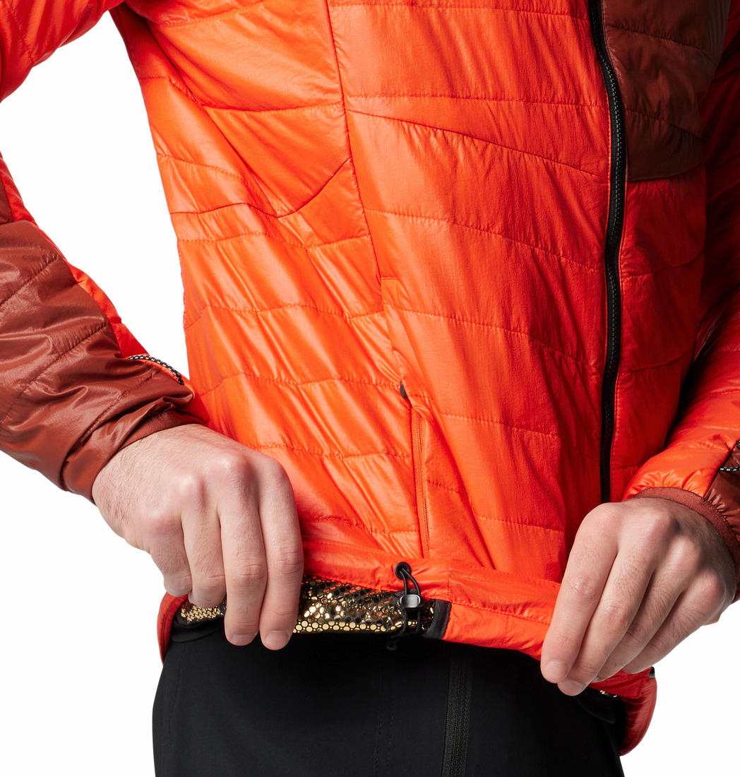 Columbia Mens Orange Platinum Peak II Hooded Jacket