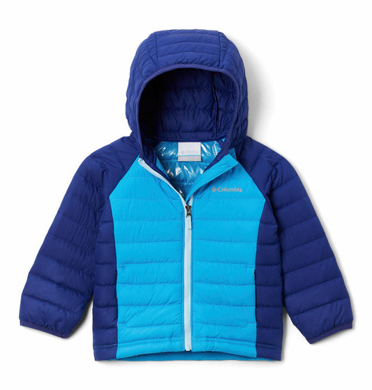 Columbia Kids Girls Blue Powder Lite Hooded Jacket