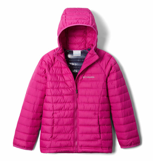 Columbia Kids Girls Pink Powder Lite Hooded Jacket