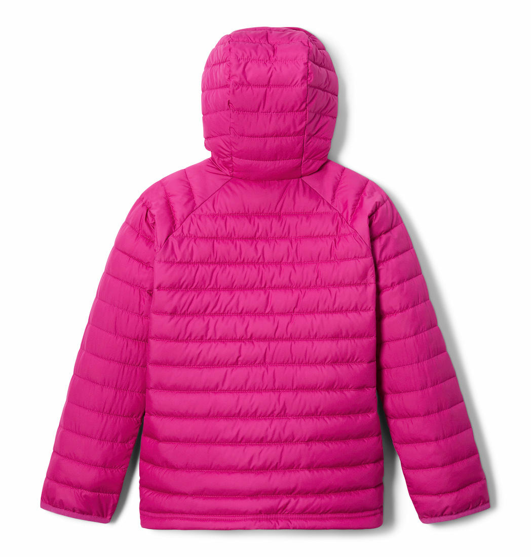 Columbia Kids Girls Pink Omni-Heat Reflective Powder Lite Hooded Jacket