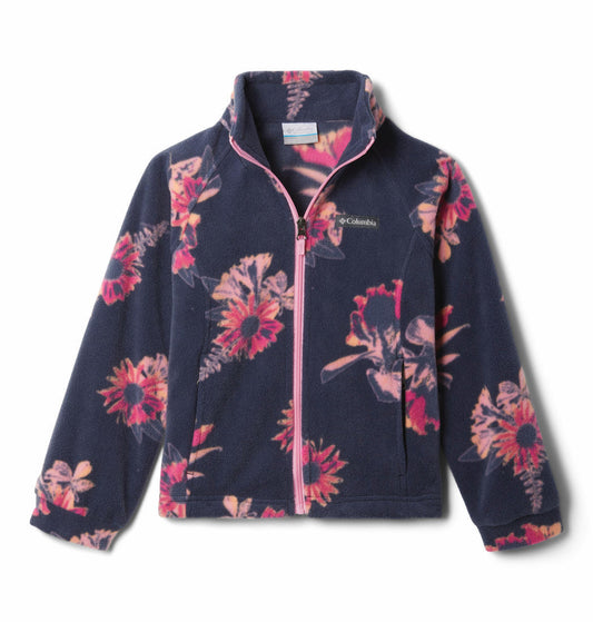 Columbia Kids Girls Navy Blue Benton Springs II Printed Fleece Jacket