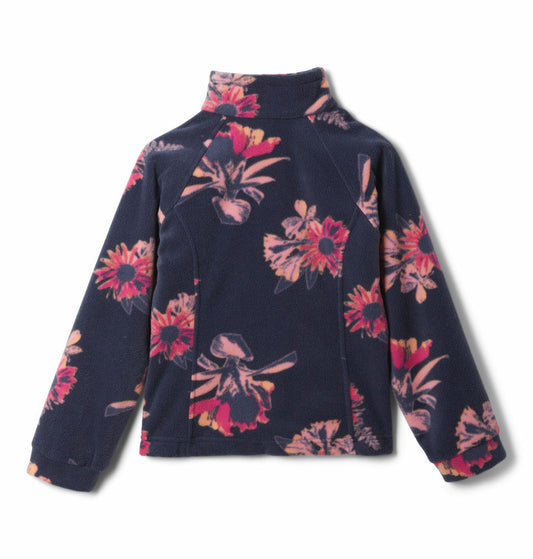 Columbia Kids Girls Navy Blue Benton Springs II Printed Fleece Jacket