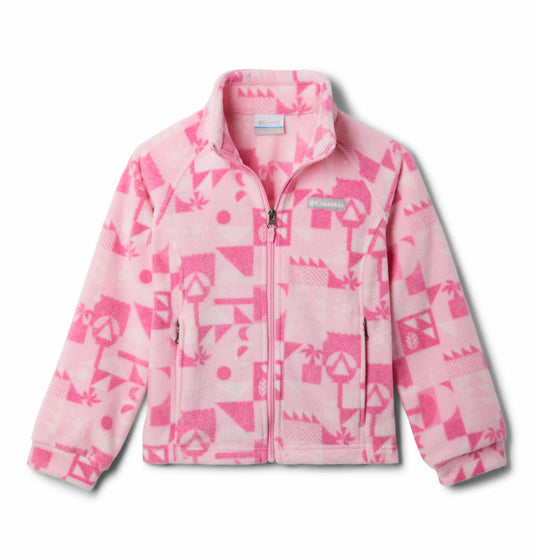 Columbia Kids Girls Pink Benton Springs II Printed Fleece Jacket