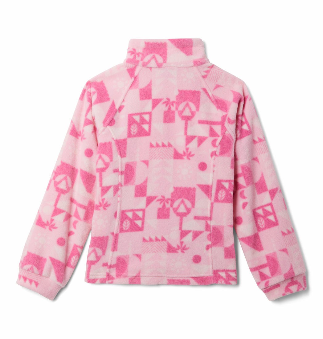 Columbia Kids Girls Pink Benton Springs II Printed Fleece Jacket