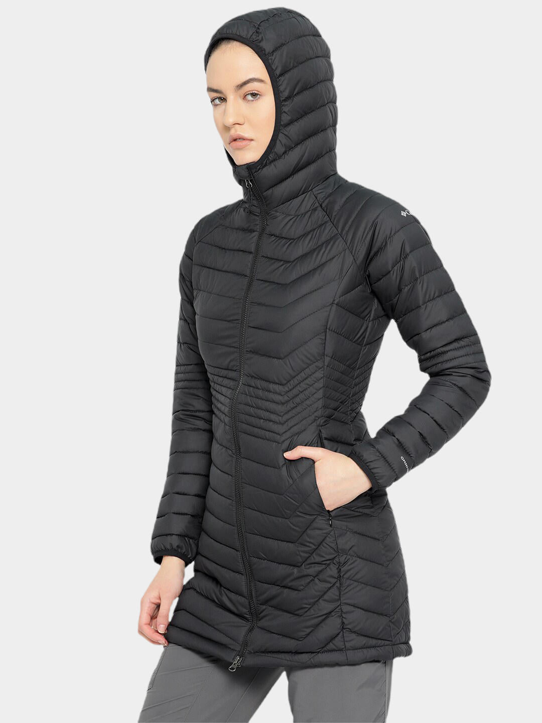 Columbia Women Black Powder Lite Mid Jacket
