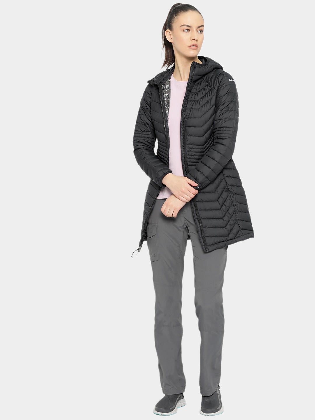 Columbia Women Black Powder Lite Mid Jacket