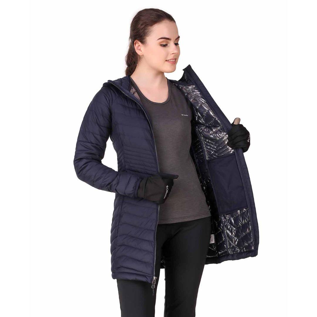 Columbia Women Navy Blue Powder Lite Mid Jacket